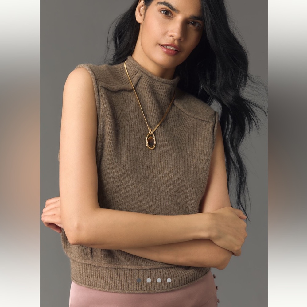 pilcro mock neck sweater vest